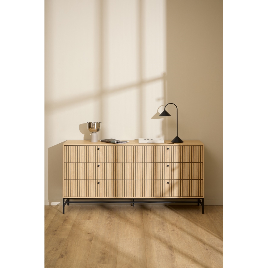 Συρταριέρα OLIVIA με συρτάρια σε φινίρισμα δρυός