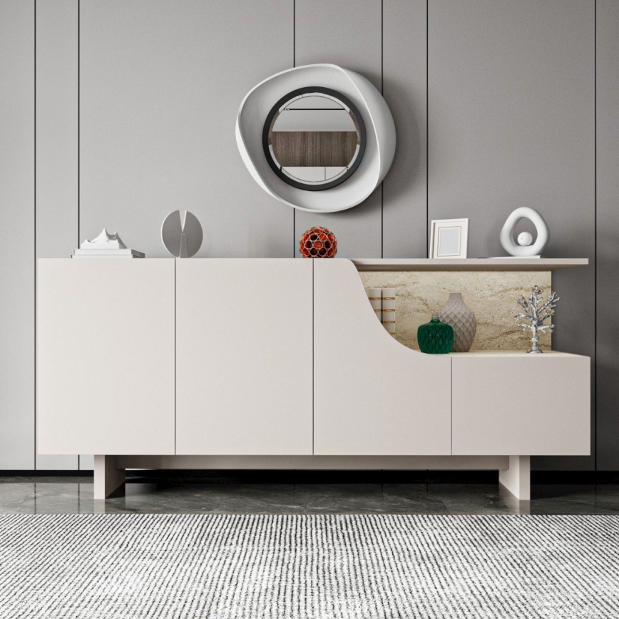 Συρταριέρα ORBIS 180 x 40 εκ. κρεμ/μπεζ