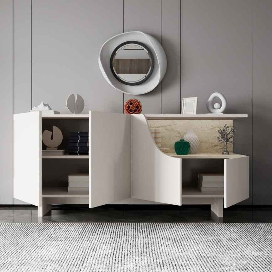 Συρταριέρα ORBIS 180 x 40 εκ. κρεμ/μπεζ