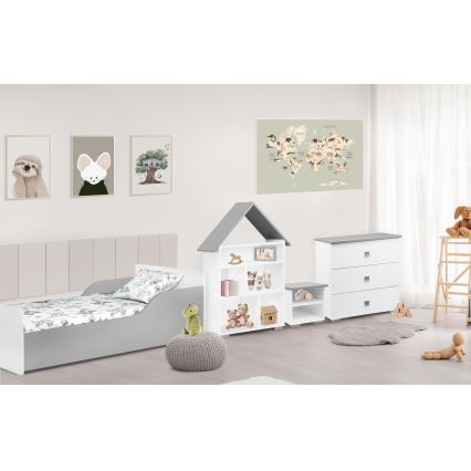 Συρταριέρα PABIS 87x83 εκ. λευκή/γκρι