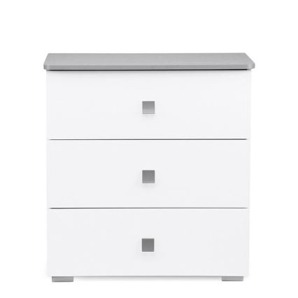 Συρταριέρα PABIS 87x83 εκ. λευκή/γκρι