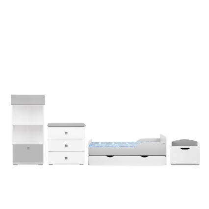 Συρταριέρα PABIS 87x83 εκ. λευκή/γκρι