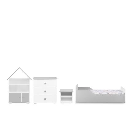 Συρταριέρα PABIS 87x83 εκ. λευκή/γκρι