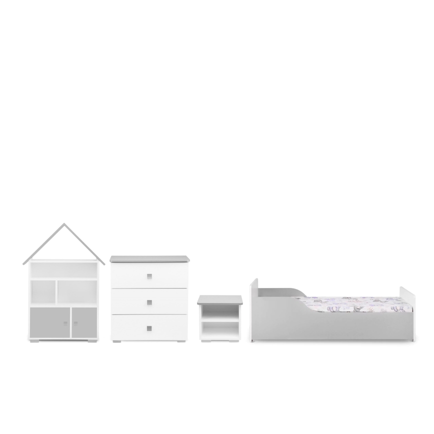 Συρταριέρα PABIS 87x83 εκ. λευκή/γκρι