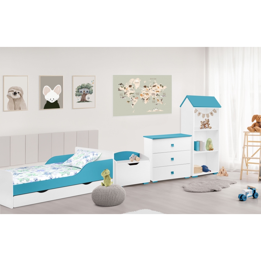 Συρταριέρα PABIS 87x83 εκ. λευκή/μπλε