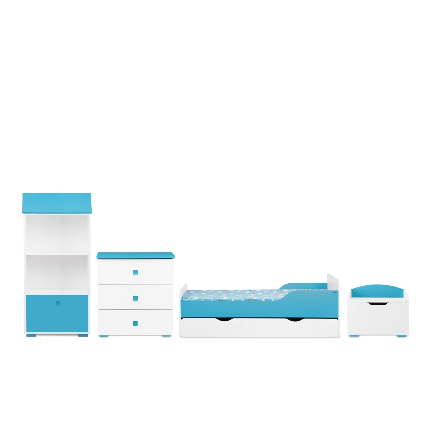 Συρταριέρα PABIS 87x83 εκ. λευκή/μπλε