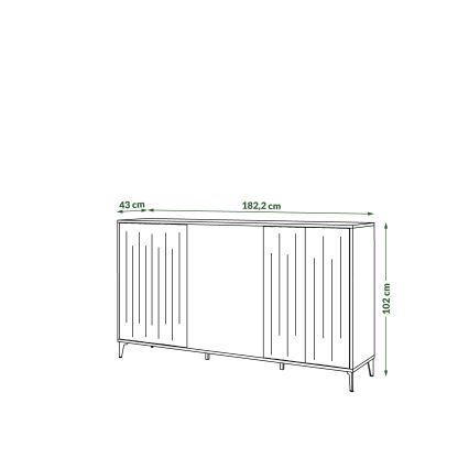 Συρταριέρα RONJA ταουπέ/μαύρο