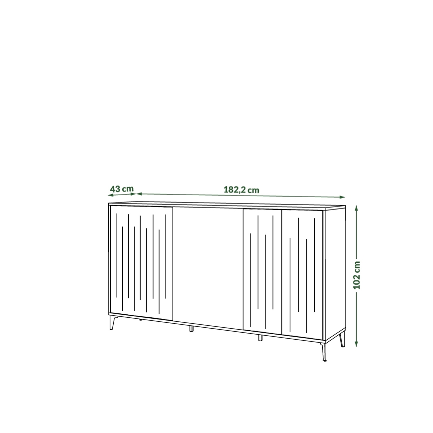 Συρταριέρα RONJA ταουπέ/μαύρο