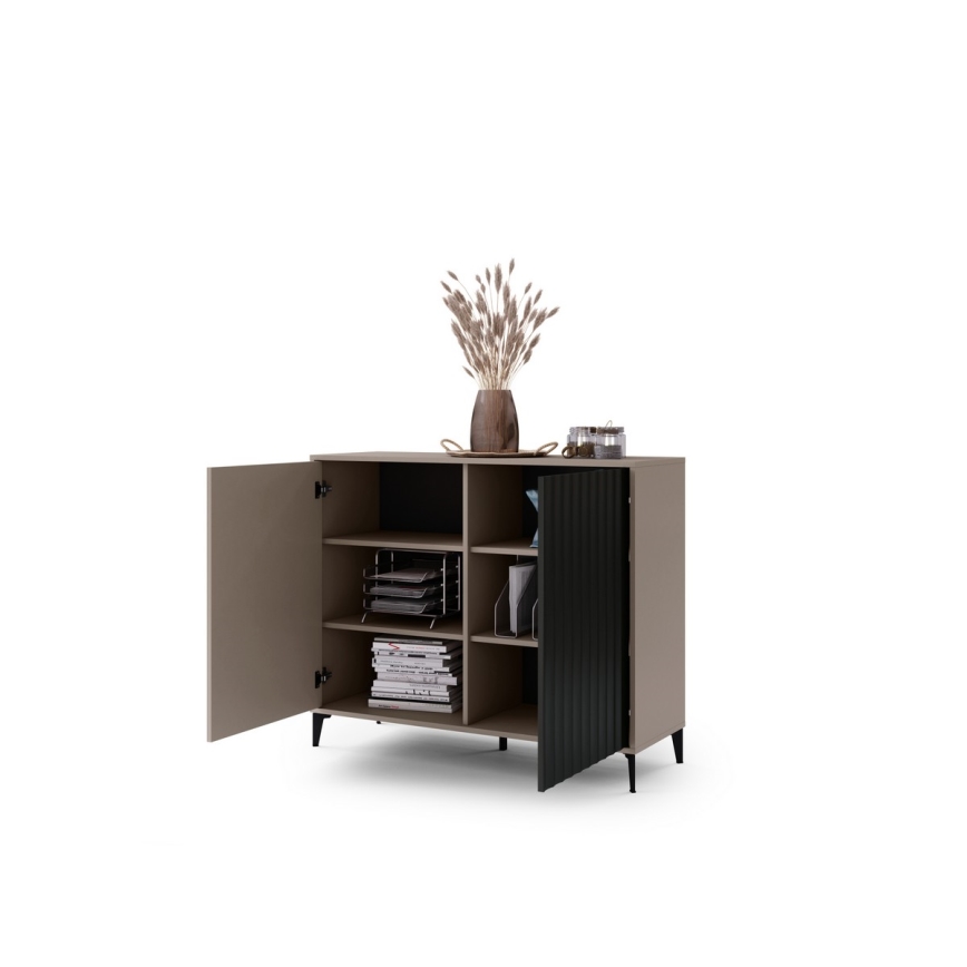 Συρταριέρα RONJA ταουπέ/μαύρο