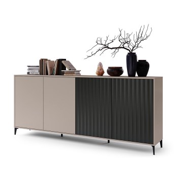 Συρταριέρα RONJA ταουπέ/μαύρο