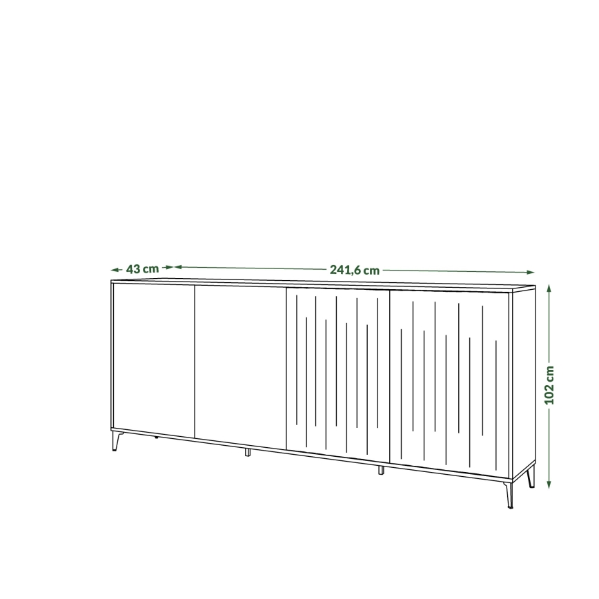 Συρταριέρα RONJA ταουπέ/μαύρο