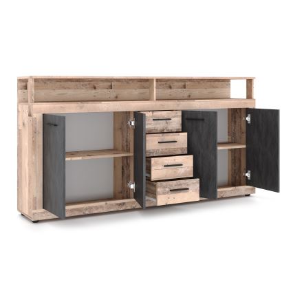 Συρταριέρα RUNA ανοιχτό καφέ/ανθρακί