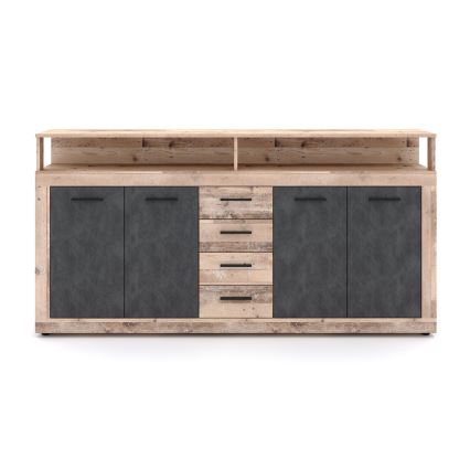 Συρταριέρα RUNA ανοιχτό καφέ/ανθρακί