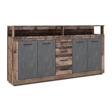 Συρταριέρα RUNA σκούρο καφέ/ανθρακί