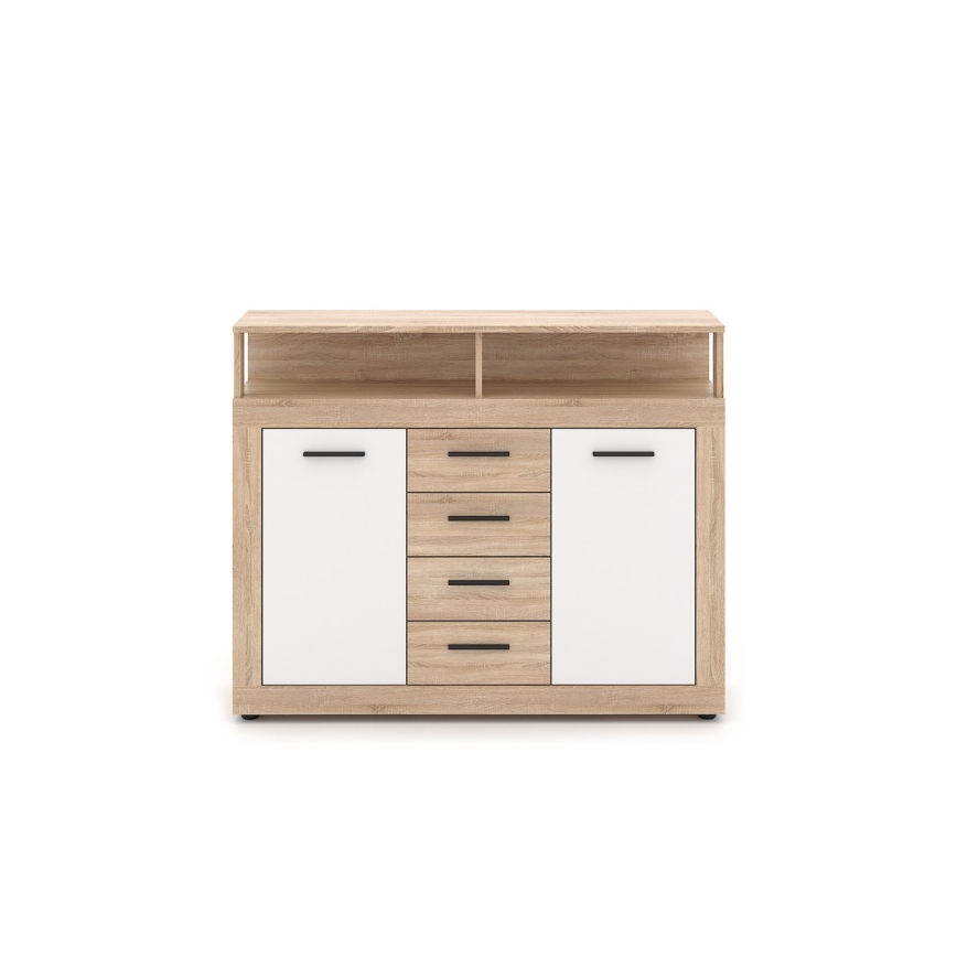 Συρταριέρα RUNA σε απόχρωση Sonoma δρυς/λευκό