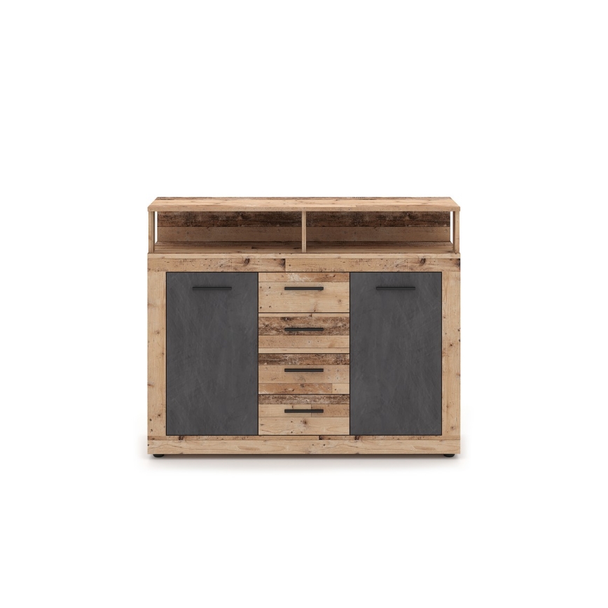 Συρταριέρα RUNA σε ανοιχτό καφέ/ανθρακί