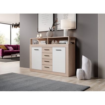 Συρταριέρα RUNA Sonoma δρυς/λευκή