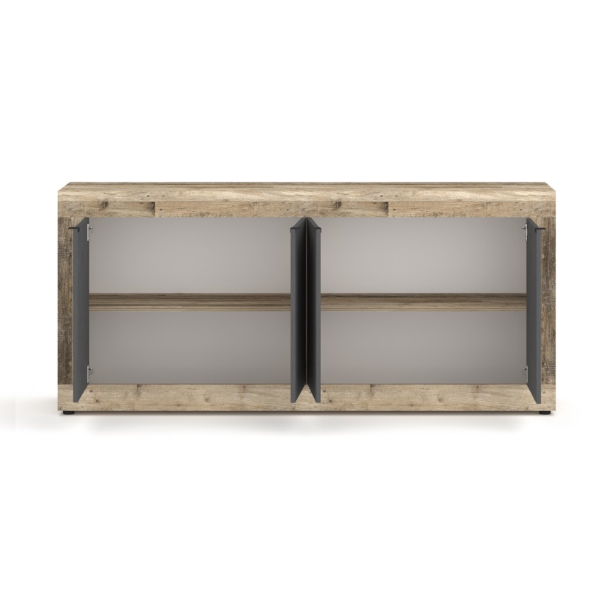 Συρταριέρα RUNEA ανοιχτό καφέ/ανθρακί