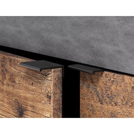 Συρταριέρα RUNEA σκούρο καφέ/ανθρακί