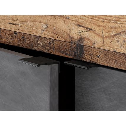 Συρταριέρα RUNEA σκούρο καφέ/ανθρακί