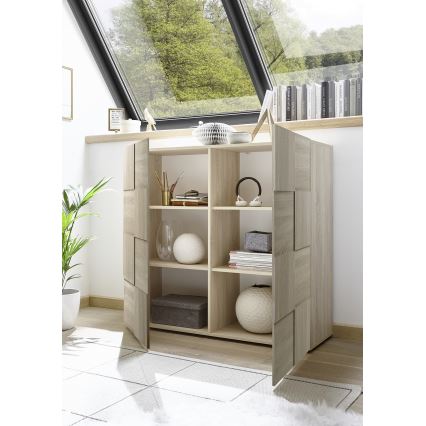 Συρταριέρα SERIAN σε απόχρωση δρυός Sonoma