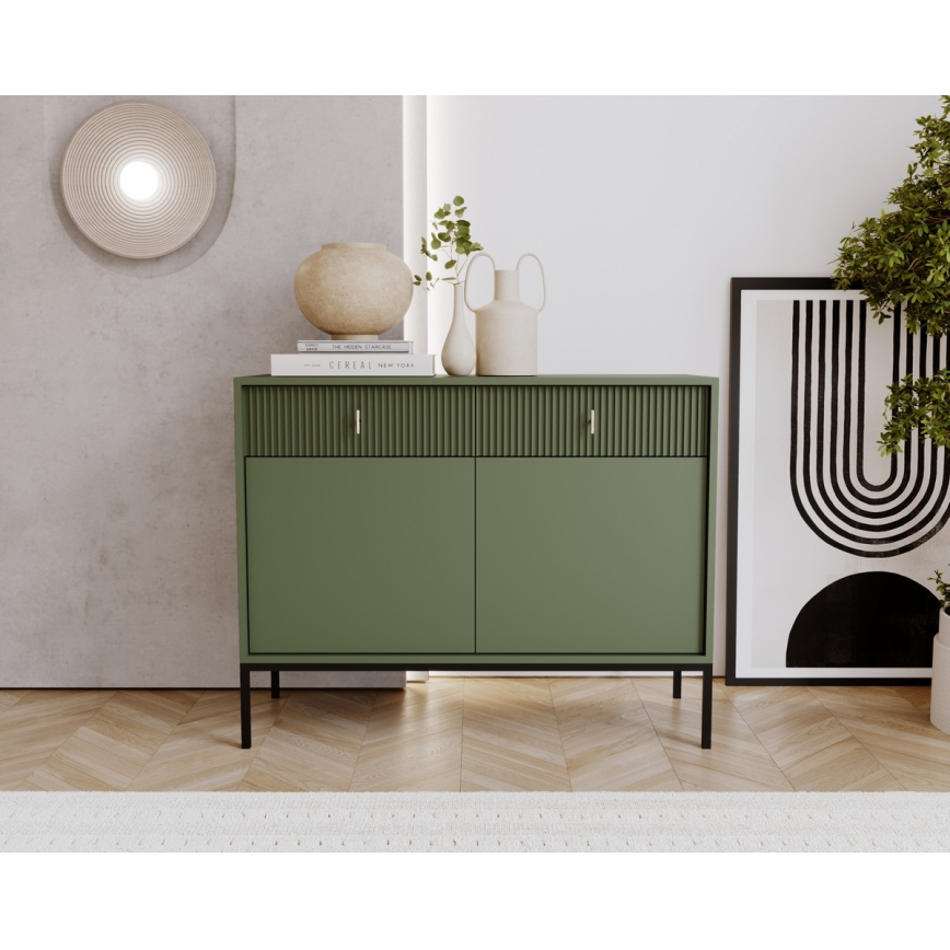 Συρταριέρα SUE πράσινη/μαύρη