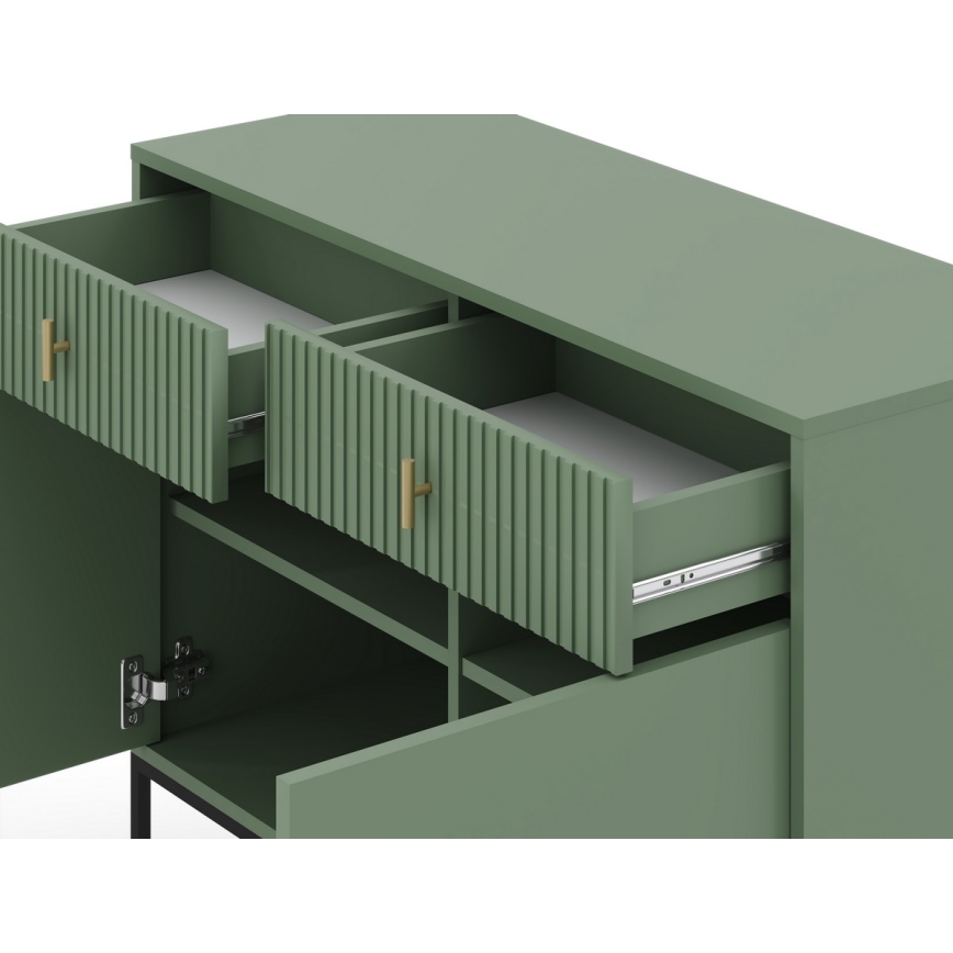 Συρταριέρα SUE πράσινη/μαύρη