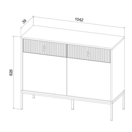 Συρταριέρα SUE πράσινη/μαύρη