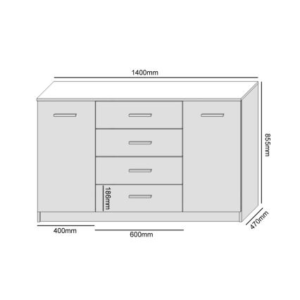 Συρταριέρα TAYLER σε απόχρωση δρυς Wotan