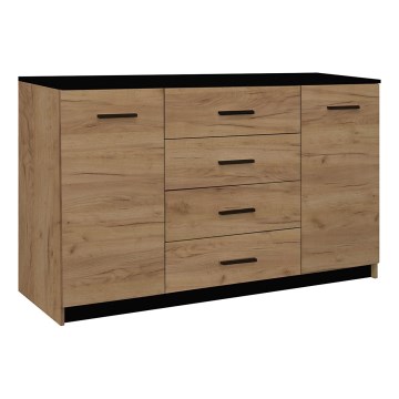 Συρταριέρα TAYLER δρυς craft/μαύρο