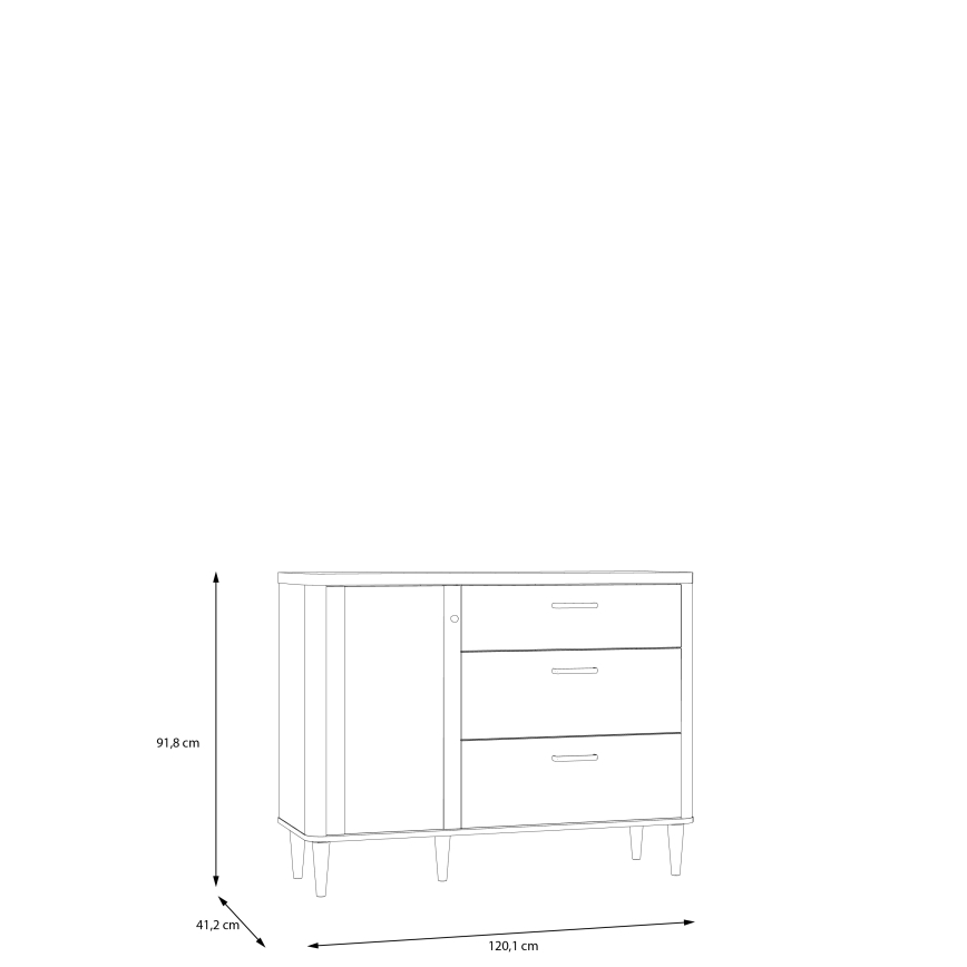 Συρταριέρα VIRO, καφέ/μπεζ