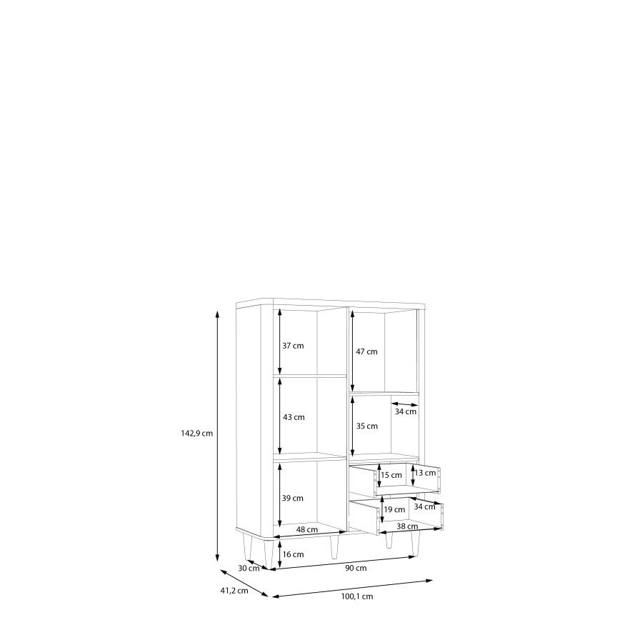 Συρταριέρα VIRO καφέ/μπεζ