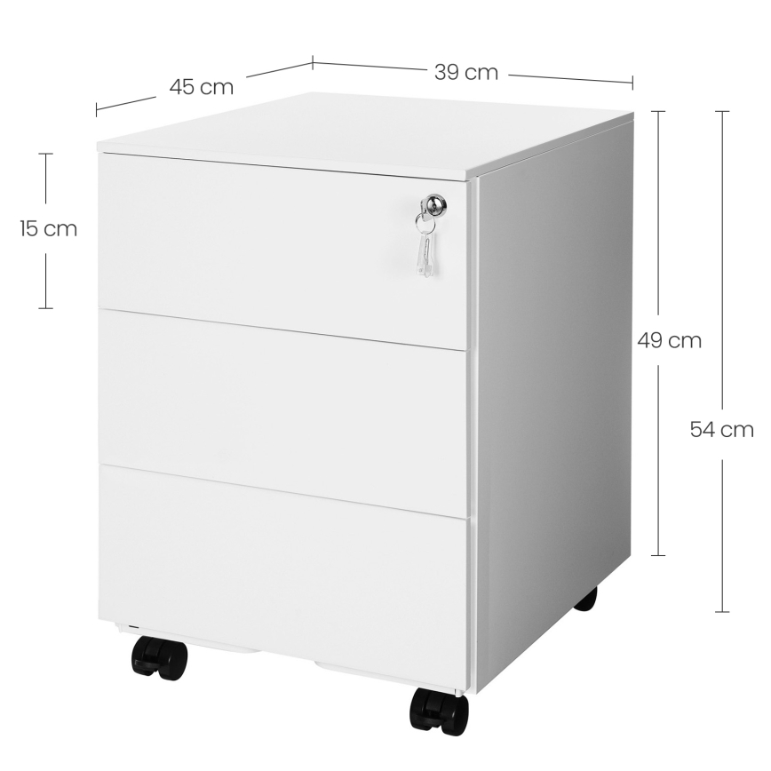 Συρταριέρα γραφείου SECURIO λευκή