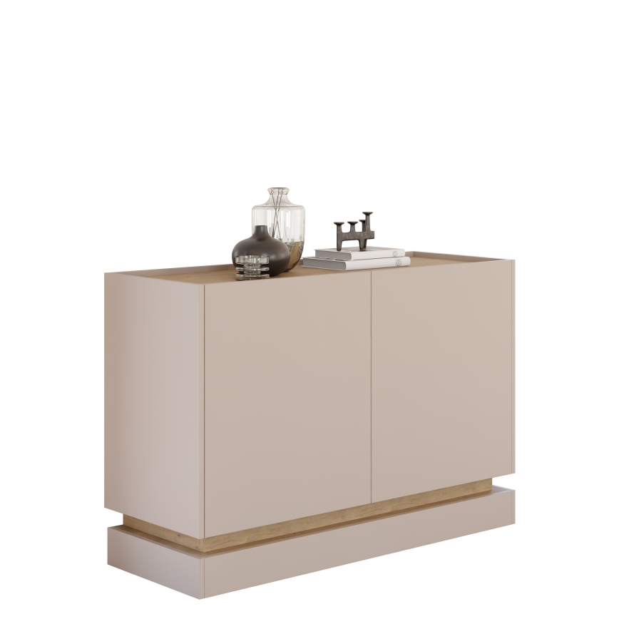 Συρταριέρα ZARPANT 120x75 cm μπεζ/δρυς Cremona
