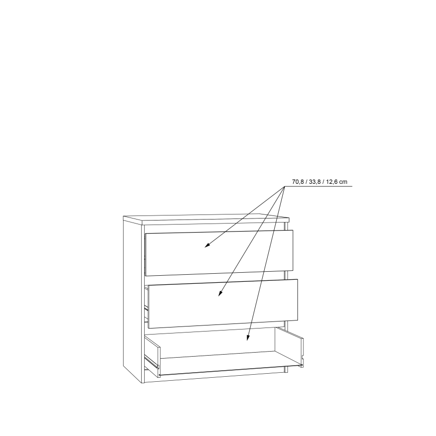 Συρταριέρα με συρτάρια MAO, artisan δρυς