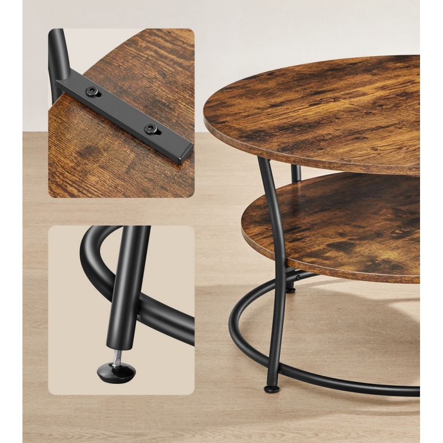 Συνεδριακό τραπέζι ELDUR σε καφέ/μαύρο