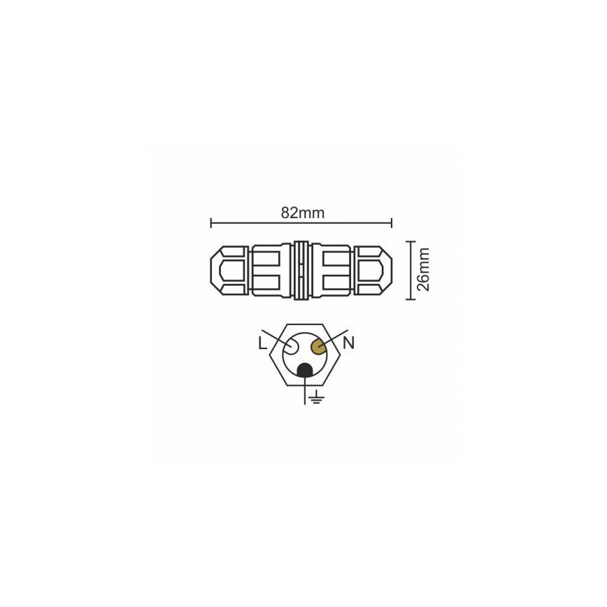 Σύνδεσμος σύνδεσης C20A/WP/3x1,5/2