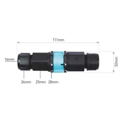 Σύνδεσμος καλωδίων CTL 250V/16A IP68 3x2,5 mm²