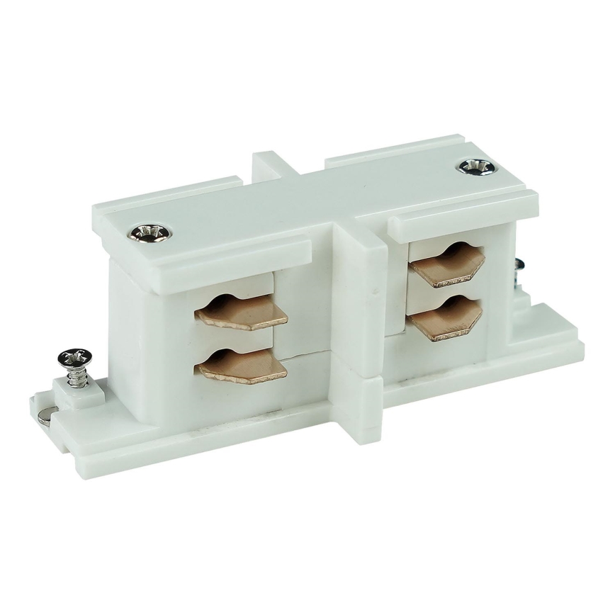 Σύνδεσμος ράγας για σποτ Ταφ 3 Καλωδίων TRACER straight λευκό