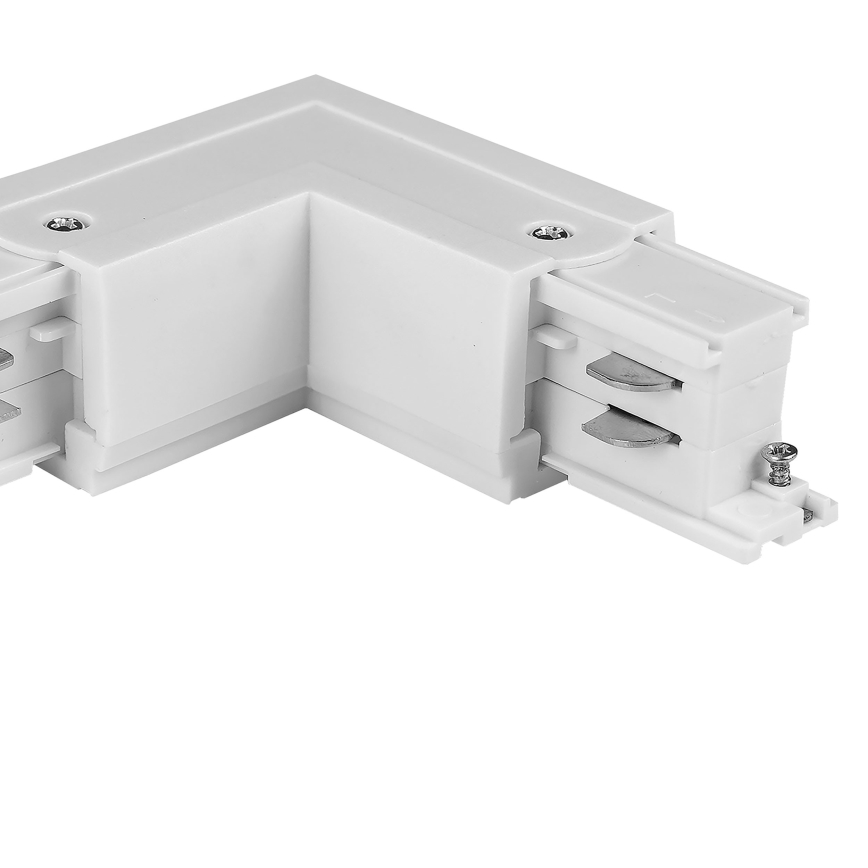 Σύνδεσμος ράγας για σποτ Ταφ 3 Καλωδίων TRACER γωνιακός λευκό