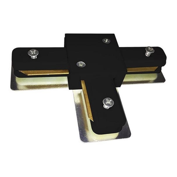 Σύνδεσμος για φωτιστικά σε σύστημα ράγας CONNECTOR RS ΜΑΥΡΟ τύπου T