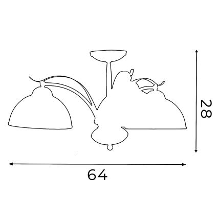 Συνδεδεμένο πολύφωτο KORFU 3xE27/60W/230V