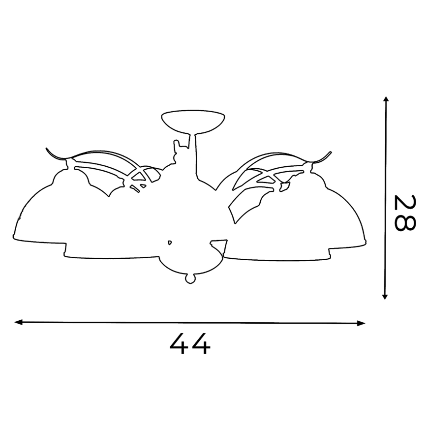 Συνδεδεμένο πολύφωτο KORFU 5xE27/60W/230V