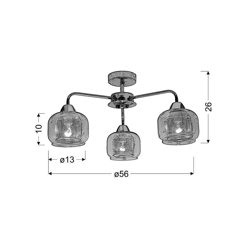 Συνδεδεμένο πολύφωτο RAY 3xE14/40W/230V