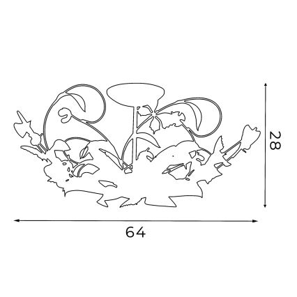 Συνδεδεμένο πολύφωτο SUMMER 3xE14/60W/230V