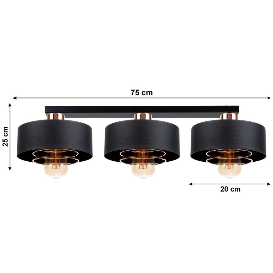 Συνδεδεμένο πολύφωτο VEST 3xE27/60W/230V
