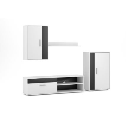 Σύνθεση σαλονιού BRICK λευκή/μαύρη