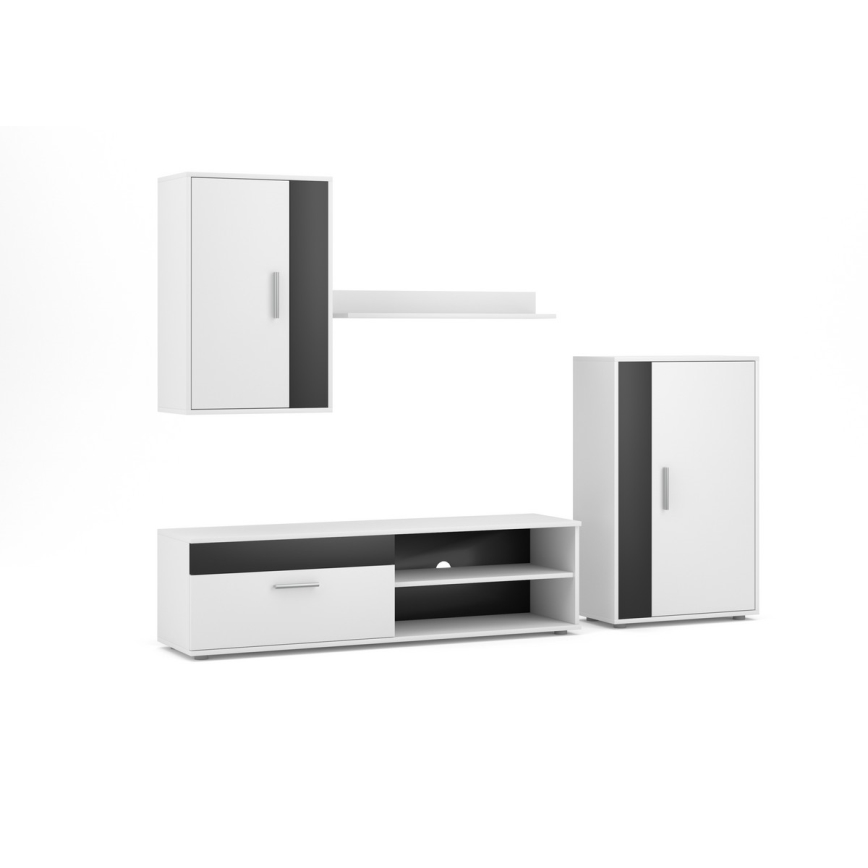 Σύνθεση σαλονιού BRICK λευκή/μαύρη