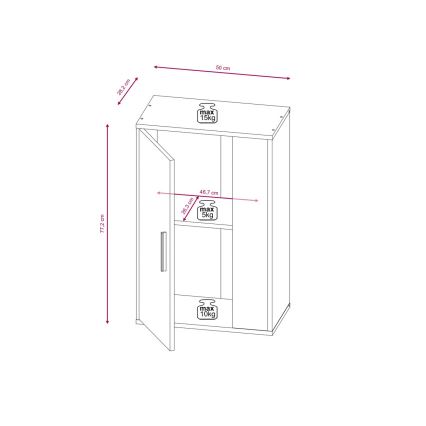 Σύνθεση σαλονιού BRICK λευκό/μαύρο