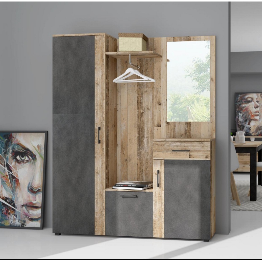 Σύνθεση εισόδου NOLAN με καθρέφτη, καφέ/γραφίτης